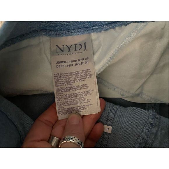 NYDJ NWT Pull-On Straight Belle Isle Blue Jeans Stretch Pants, Size 4, MSRP $119 - Picture 11 of 15